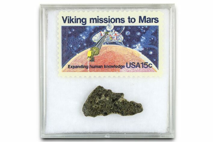 Martian Meteorite ( g) Section - With Viking Mission Stamp #378805